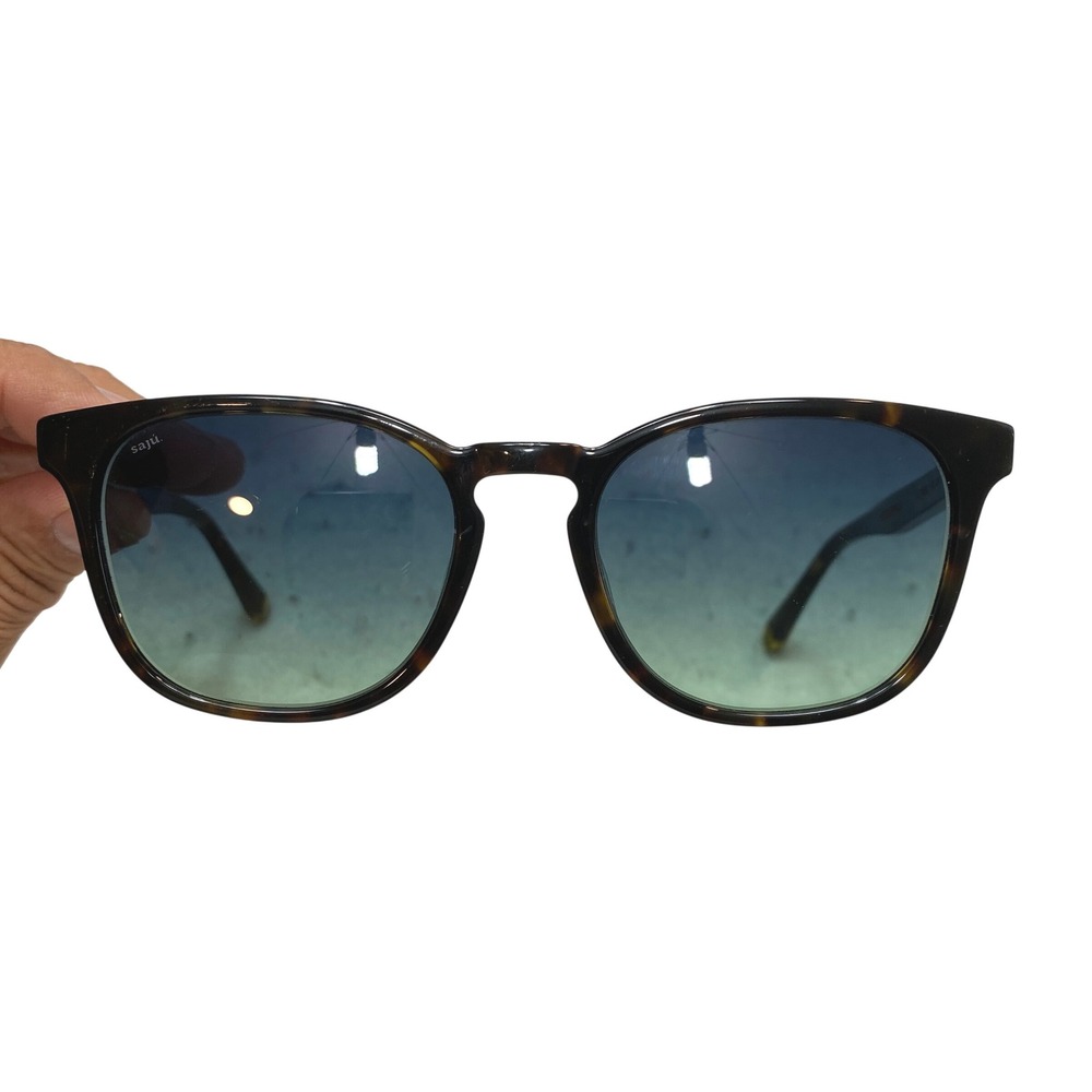 Saju Tachalo Sunglasses Unisex OS Brown Tortoise Gradient Lens Round Eyewear